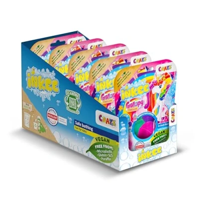 Immagine di INKEE Galupy Unicorn, 5 Confezione da 4 Bombe Bagno 50 gr all&#039;Aroma Bubble Gum in Colori, con Olio di Jojoba