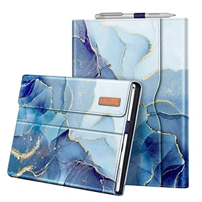 Immagine di FINTIE Custodia per Microsoft Surface Pro 7+ / 7 6 5/ 4 3 [Multi angli] Portfolio Business Cover con Tasca, Compatibile Tastiera Type, Ocean Marble
