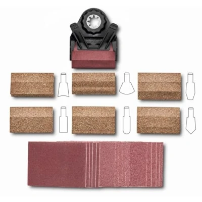 Immagine di FEIN Set di smerigliatura per profili , 22 pezzi, Attacco Starlock Plus, Adatto e levigatura scanalature raggi esterni
