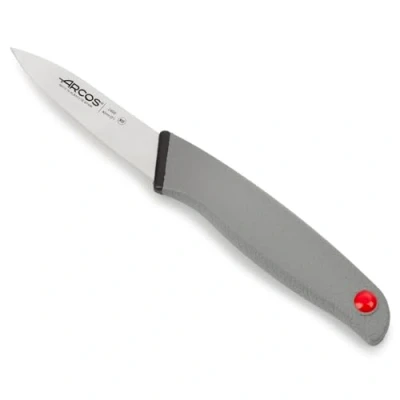 Immagine di Arcos Serie Colour Proof Spelucchino Coltello per sbucciare Lama Acciaio Inossidabile Nitrum 80 mm Manico Polipropilene Coperto da Elastomer Colore Nero