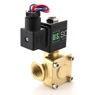 Immagine di U.S. Solid 230 VAC 1/2“ G Elettrico elettrovalvola Ottone normalmente chiusa 0,1 16 bar Per Acqua Aria Olio, VITION, Tipo di pilota