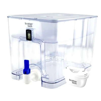 Immagine di FRESIMAX Sistema filtrante Flow 7.5 L. incl. 1 x filtro. distributore da per famiglie e uffici. Indicatore digitale. Design frigorifero piano di lavoro. Senza BPA. Acqua dal sapore ottimale.