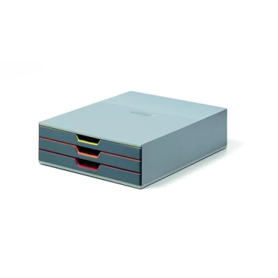 Immagine di Durable VARICOLOR 3 7603 760327 Cassettiera Grigio DIN A4, C4, Folio, Letter Numero cassetti: