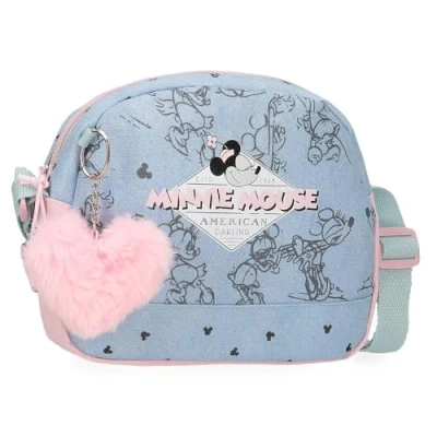 Immagine di Disney Joumma Bags Minnie American Darling Custodie, tracolla, blu e rosa, organizzare trasportare le matite penne, vari scomparti., blu, Tracolla
