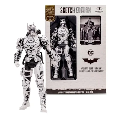 Immagine di McFarlane DC Multiverse Action Figure Hazmat Suit Batman (Line Art) (Gold Label) 18 cm
