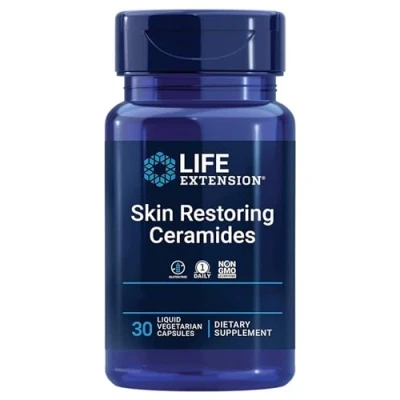 Immagine di Life Extension, Skin Restoring Phytoceramiodes, Estratto di Olio Grano, 30 Capsule liquide vegane, Testate in Laboratorio, Senza Glutine, Vegetariane, Soia, Non OGM