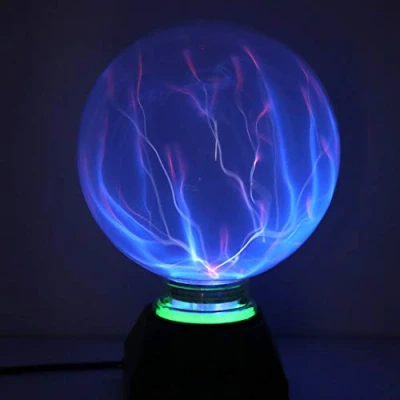 Immagine di DAXGD Luci a sfera al plasma, luce plasma magica da 5 pollici, lampada statica globo, elettrostatica sensibile tocco, blu