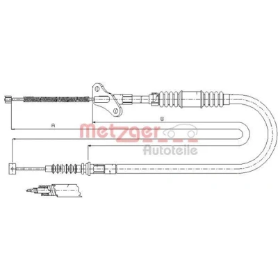 Immagine di METZGER 17.2721 Cavo Freno posteriore Sx 1500/1315 COFLE