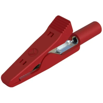 Immagine di SKS Hirschmann MA 1 Mini Morsetto a clip/coccodrillo Rosso Campo di serraggio max.: 4 mm Lunghezza: 41.5 pz.
