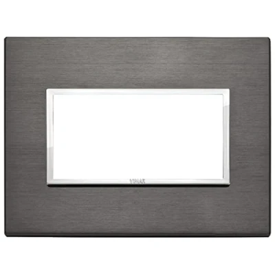 Immagine di Vimar Serie Eikon Evo Placca 4 Moduli Alluminio Grigio Lava