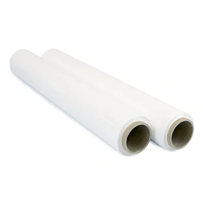 Immagine di OFITURIA pellicola bianca per imballaggio da 50 cm x 200 metri di lunghezza rotolo elastica manuale l&#039;imballaggio industriale 2 pezzi
