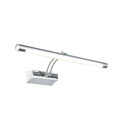 Immagine di MAYTONI DECORATIVE LIGHTING Moderna Lampada da parete A LED, Montatura in metallo color argento, braccio, per Luce esposizione, bagno, quadri, arte, ufficio, 3000K 860lm 12W LED inclusa