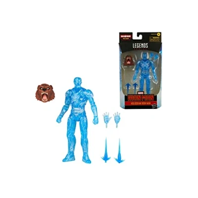 Immagine di Marvel Hasbro Legends Series, Action figure Iron Man Hologram alta 15 cm con design e articolazioni di qualità, include 2 accessori 1 elemento “crea un personaggio, Multicolore