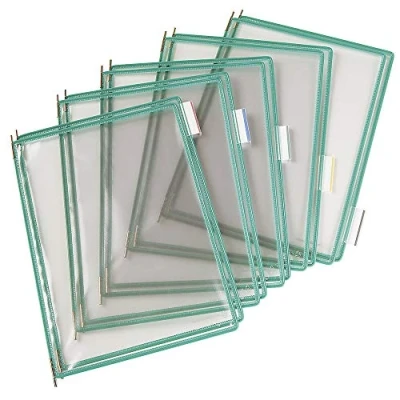 Immagine di Confezione 10 buste A4 per leggio T Technic, colore verde