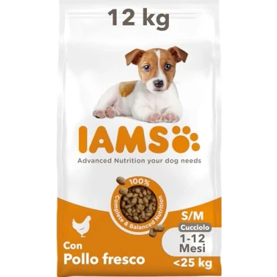 Immagine di IAMS Cibo secco per cuccioli di Taglia Piccola e Media con Pollo fresco, 12 kg