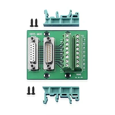Immagine di SIENOC Connettore D Sub DB15 MG6 Maschio/Femmina Header Breakout Board Terminal Block Connector M/F, Senza Nuts