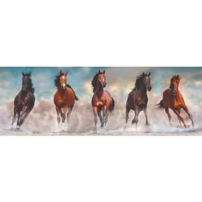 Immagine di Clementoni Caballos 1000pzs Does not apply Cavallo Collection Panorama Horses adulti 1000 pezzi, puzzle panoramico, Made in Italy, Multicolore, One size, 39607