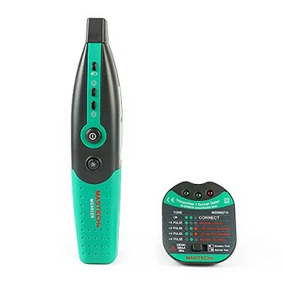 Immagine di Mastech rilevatore automatico di interruttore, MS5902, 3 indicatori luce, fusibili, presa corrente, tester (presa UE 220V)