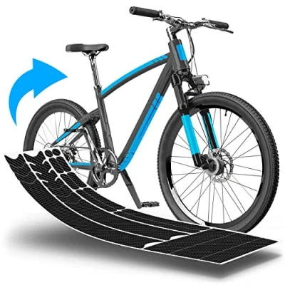 Immagine di Pellicola Protettiva per Vernice Mountain Bike, BMX, Bici da Corsa/Strada/Trekking ECC. Set Telaio 21 Pezzi Resistente all&#039;Impatto di Pietre Filo A Carbone &amp; Autoadesivo