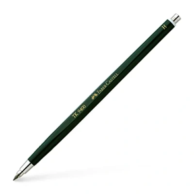 Immagine di Faber Castell 139411 TK 9400 Portamine, tratto: 2 mm, durezza: H, colore fusto: Verde