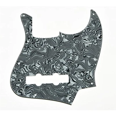 Immagine di KAISH battipenna a 4 corde J Bass Style basso piastra antigraffio per USA/Messico Jazz nero/bianco Shell