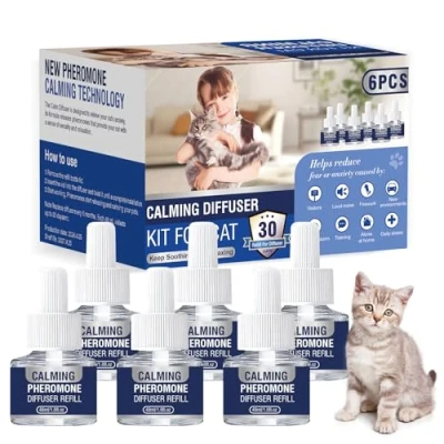 Immagine di Feromoni Gatto Per Gatti Diffusore Tranquillante Di Calmante Antistress Repellente Irrequieti Felini Rilassanti E Tranquillanti 6x Ricariche Da 48 Ml Insapore