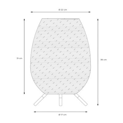 Immagine di Lucide Lampada da tavolo per esterni Colin LED, batteria ricaricabile, 36 cm,
