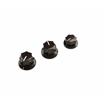 Immagine di Dopro Set di 3 manopole per basso Jazz J con inserti in ottone marrone USA Spec 1/4&quot;
