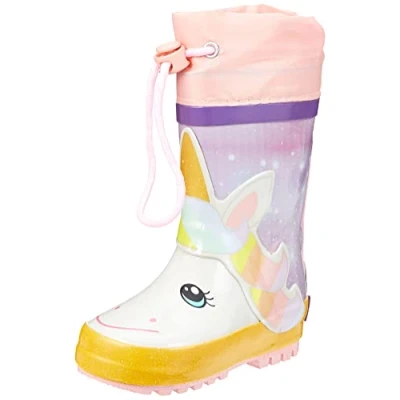 Immagine di Playshoes Einhorn Stivali di gomma per bambini, Taglia: 26, Rosa Sintetico