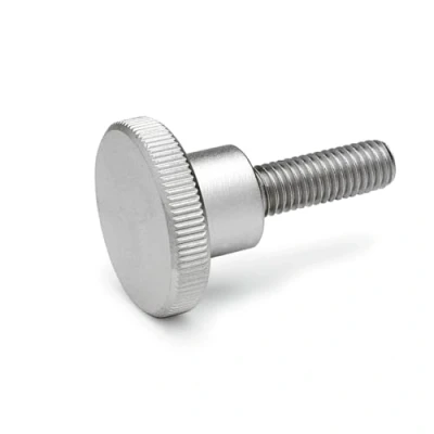 Immagine di Ganter Normelemente Viti a testa zigrinata alte DIN 464 M8 30 NI filettatura lunghezza filettatura: mm acciaio inox 1 pezzo