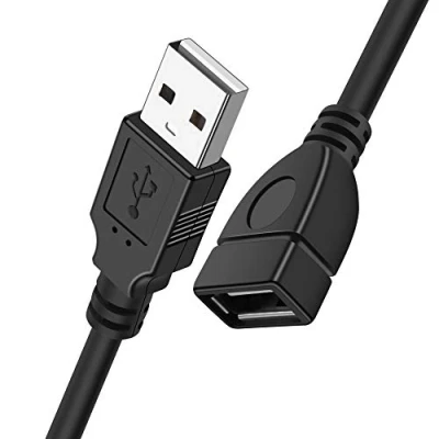 Immagine di cavo di prolunga da USB a 50cm 2.0 Adattatore maschio femmina compatibile con unità flash, mouse, tastiera, stampante e altri dispositivi periferici