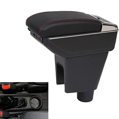 Immagine di SZSS CAR 2 strati in pelle per console centrale auto bracciolo con USB Sostituzione Chevrolet Spark III 3 2011 2012 2013 2014 2015 2016