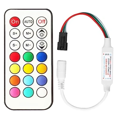 Immagine di Tesfish 5V 24V RF Regolatore a distanza 366 tipi di modifiche RGB LED Controller per WS2811 WS2812 WS2812B Luce strisce del