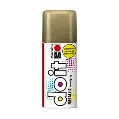 Immagine di Marabu Do it Vernice Spray Metallizzata, 782 Argento Metallizzato, 150 ml, Resistente alle intemperie, alla Luce e ad Asciugatura Rapida