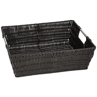 Immagine di Whitmor 6500 2711 Rattique Shelf Tote, Espresso, 13W x 15D 5H in.
