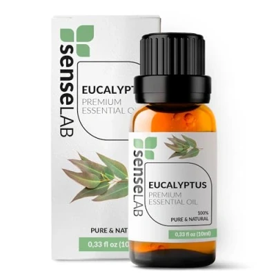 Immagine di SenseLAB Olio essenziale di eucalipto Terapeutico Naturale e Puro al 100% per Umidificatore Diffusore Aromaterapia Cura Dei Capelli Protezione esterna (10 ml)