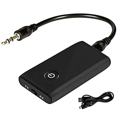 Immagine di Bluetooth 5.0 Trasmettitore Ricevitore, 3.5mm AUX Adattatore Wireless Portatile per PC/TV/Sistema Audio Auto