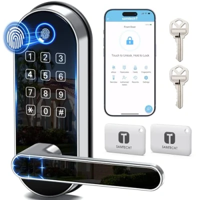Immagine di Sifely Smart Lock serratura per porta senza chiave con impronta digitale biometrica ingresso tastiera codice