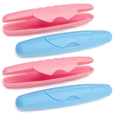 Immagine di com four® Custodia per spazzolini 4X, Trasporto Pieghevole e da Denti in Blu Rosa, 21,2 cm (04 Pezzi + Rosa)