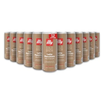Immagine di illy caffè freddo, latte macchiato, lattina pronta da bere, confezione 12 lattine 250 ml