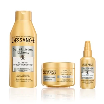 Immagine di DESSANGE Cofanetto Nutri Extreme Richesse Shampoo nutriente + Maschera Per capelli elisir concentrato nutrizione nutre intensamente e ripristina morbidezza molto secchi, ricchi,