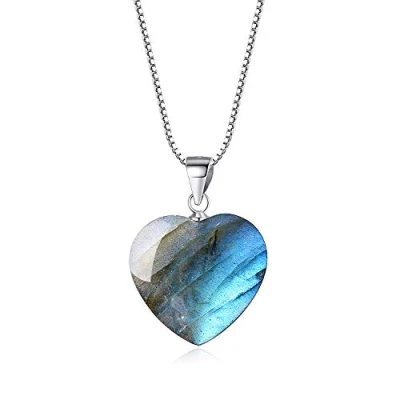 Immagine di COAI Collana da Donna in Argento 925 con Ciondolo Cuore Labradorite