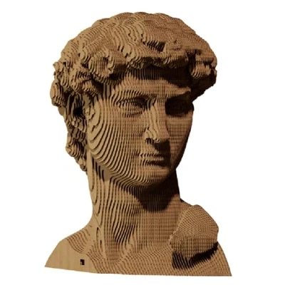 Immagine di Set di Puzzle 3D Cartonic David in cartone Il si trasforma una figura rilievo tutte le età 94 pezzi Cardboard Jigsaw