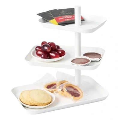 Immagine di Yamazaki Afternoon Tea Stand / Serving Tower White 3 Layers