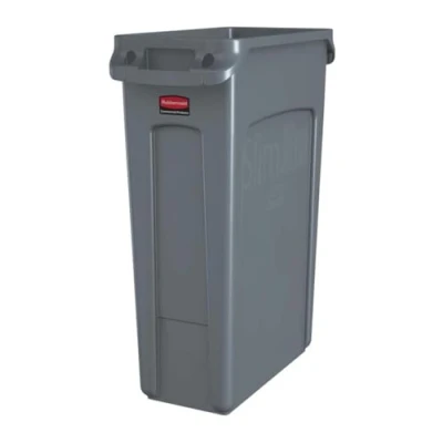 Immagine di Rubbermaid FG354060GRAY Contenitore di Rifiuti, Rettangolare, 87,1 l, Grigio