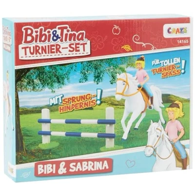 Immagine di CRAZE Blocksberg Torneo Tina con cavallerizzi Bibi e Sabrina incl. Accessori di Equitazione Figurine da Collezione 14165, Multicolore
