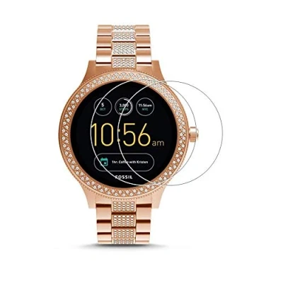 Immagine di Zshion Pellicola protettiva per schermo Fossil Q Venture HR Gen 4, durezza 9H, in vetro temperato, (4.Gen) con anti impronte digitali, trasparente, confezione da 2