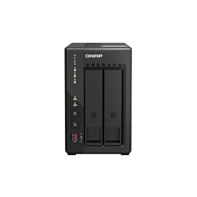 Immagine di Qnap TS 253E 8G, 2 bay NAS (Intel® Celeron® J6412 4 core/4 thread, Turbo fino a 2,6 GHz, Dual 2,5 GbE) TB bundle con dischi rigidi WD RED Plus da
