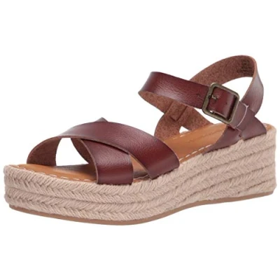Immagine di Amazon Essentials Sandalo Espadrillas Flatform Donna, Marrone, 41 EU