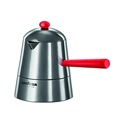 Immagine di ILSA Caffettiera Espresso, Carmencita Pop, Alluminio, Manico e Pomolo rosso, Capacità 10 cl, Tazza 1